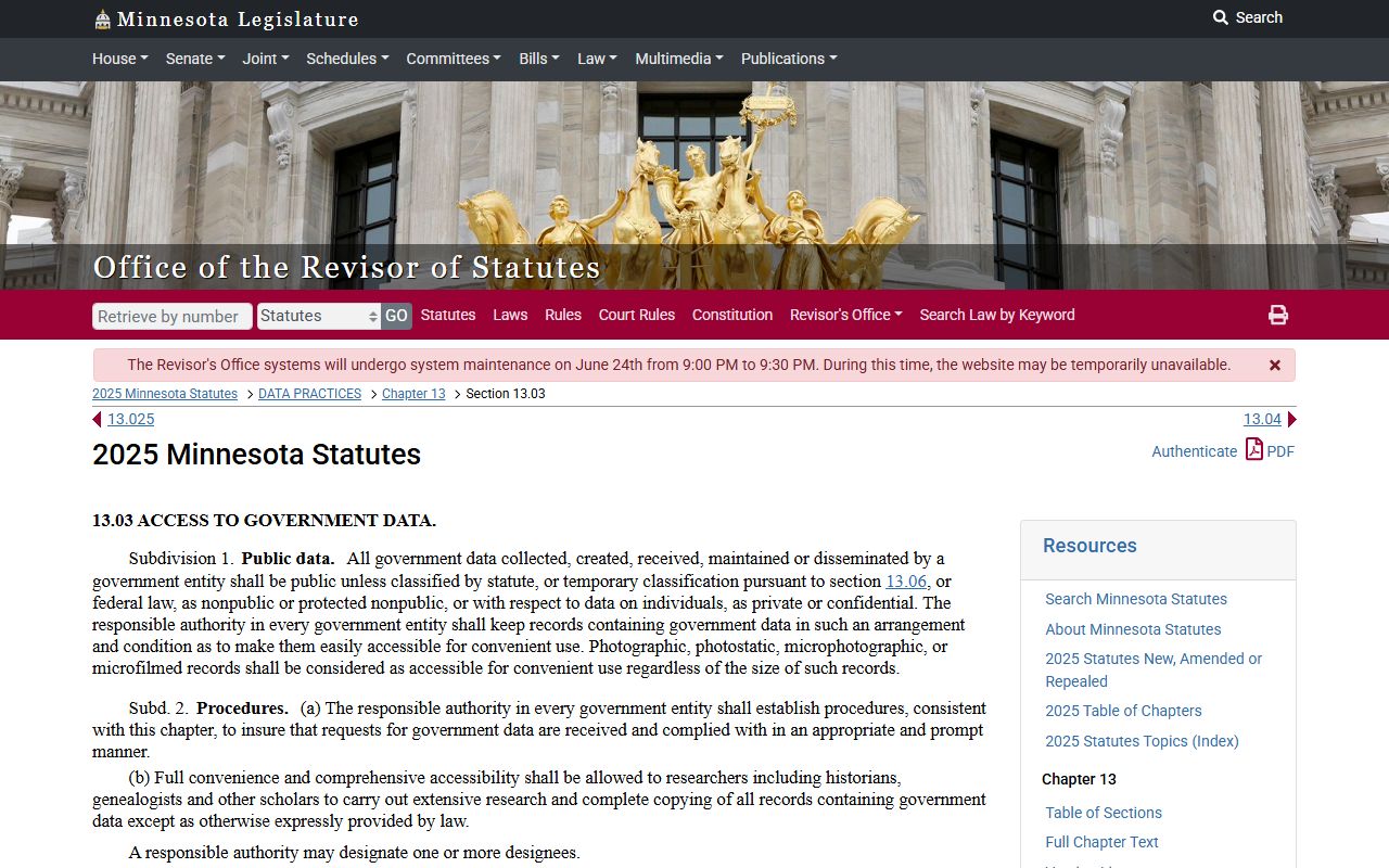 Sherburne County court records government data public presumption