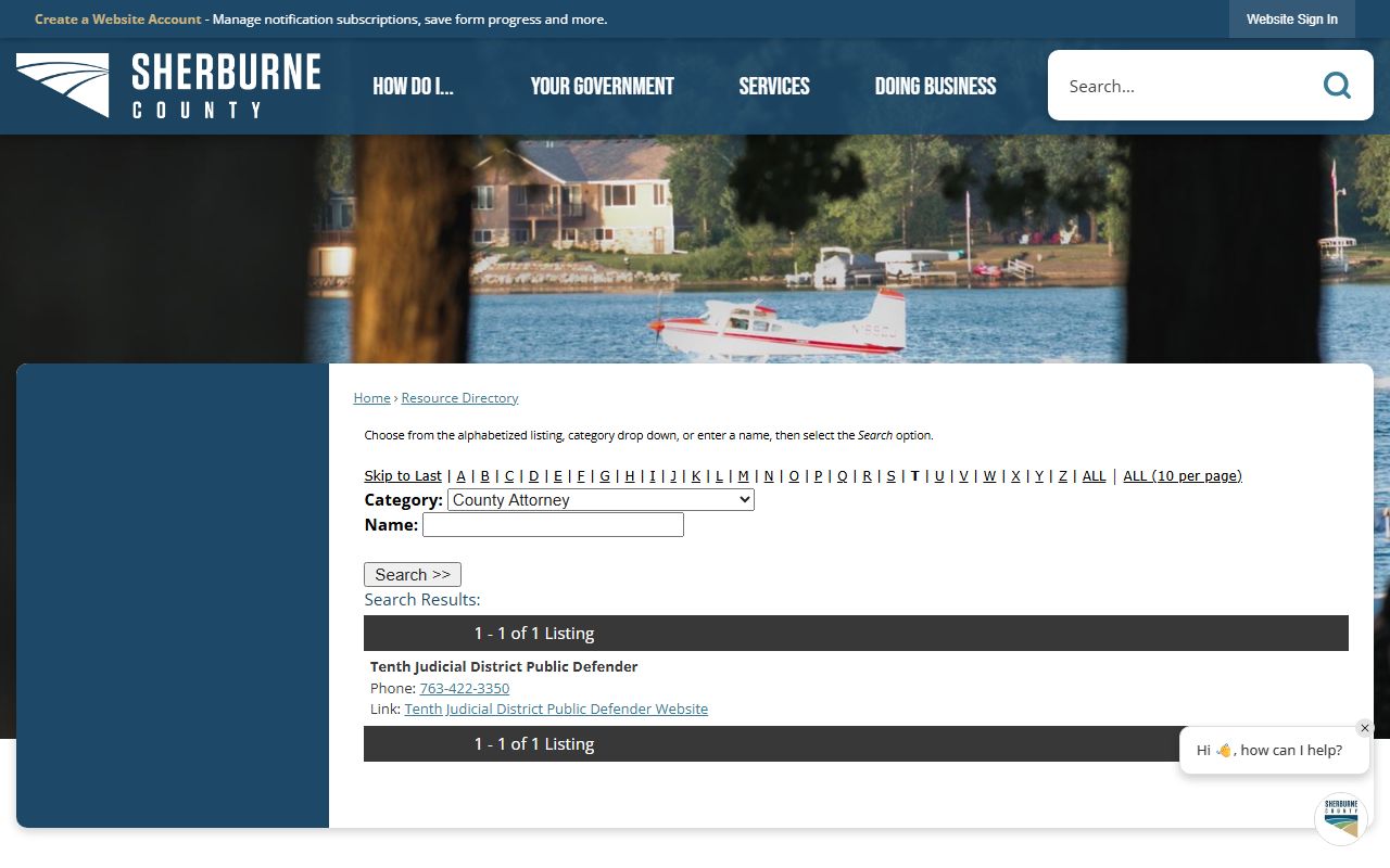 Sherburne County criminal court records Tenth Judicial District Public Defender