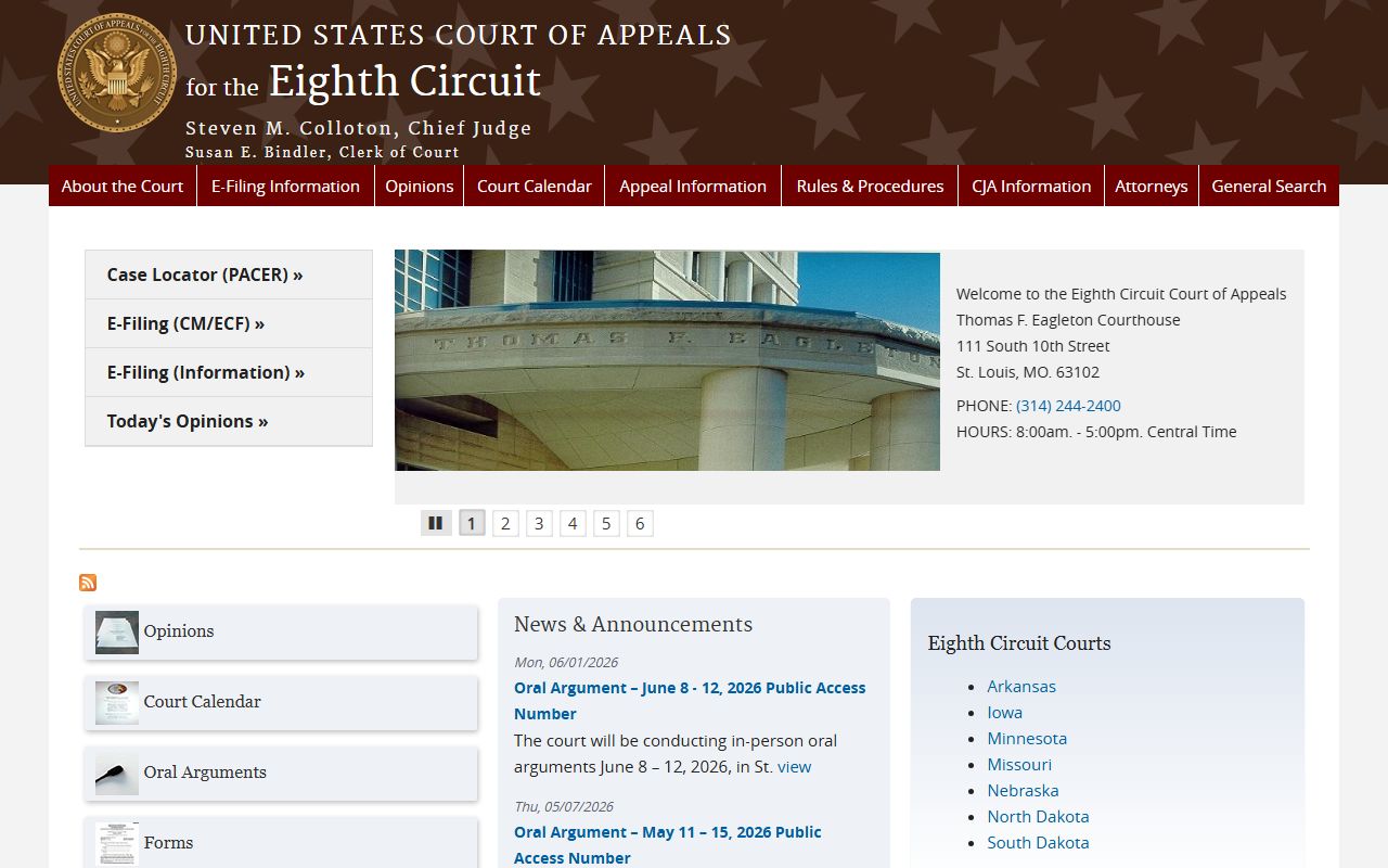 Sherburne County District Court federal Eighth Circuit distinction